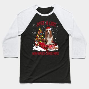 Basset Hound Just A Girl Who Loves Christmas Baseball T-Shirt